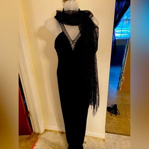 Bari Jay black maxi gown in excellent condition